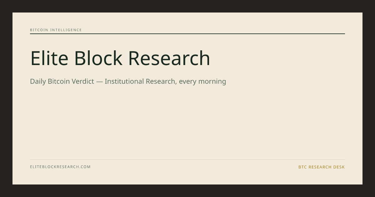Elite Block Research — Daily Bitcoin Analysis & Institutional Trading ...